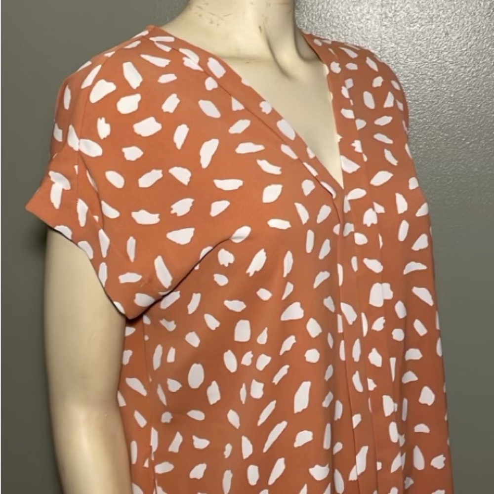 Umgee Orange and White Patterned Dress - Picture 5 of 15